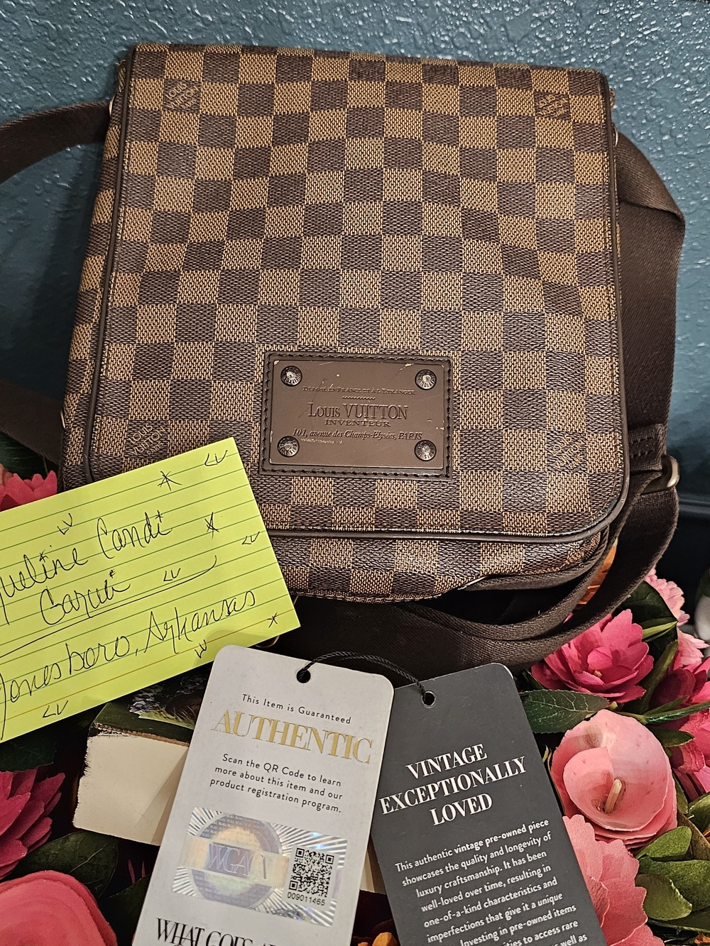 Louis Vuitton Brown Damier Ebene Crossbody Bag